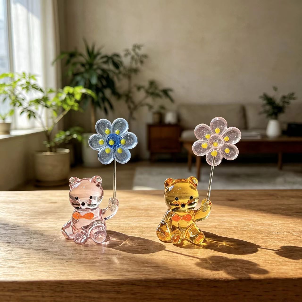 Japanese-Style Glass Kitten Pa - đánh giá và giá Paper Weight Crystal