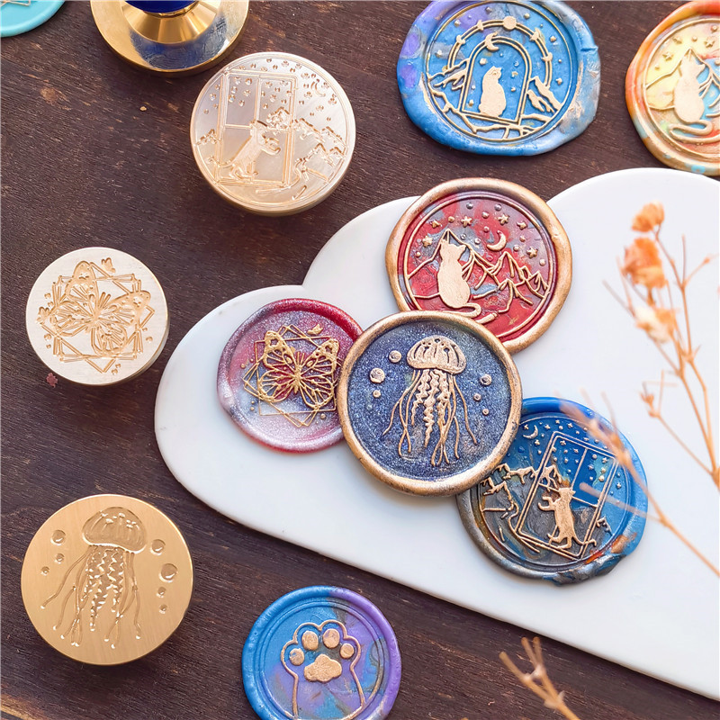 Sứa Sao Biển Bướm Lâu Đài Sao  - đánh giá và giá Wax Seal Stamp Set