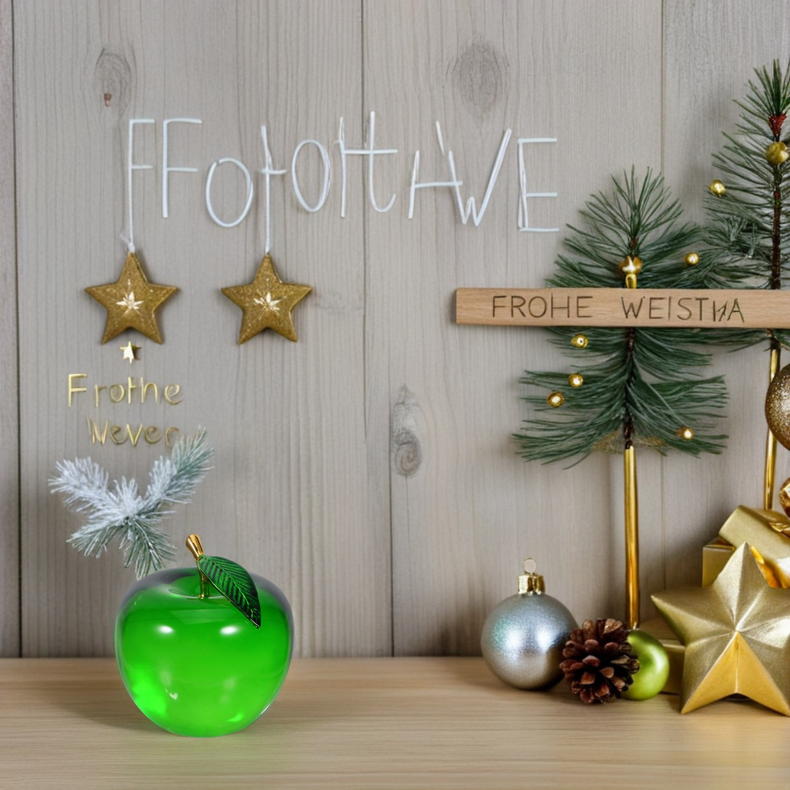 Apple Decoration Small Realist - đánh giá và giá Paper Weight Crystal